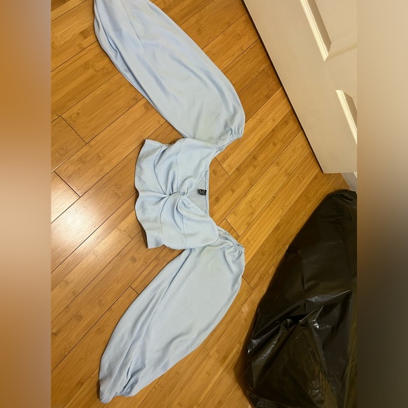 Windsor Tops - Windsor Light Blue Crop Top